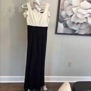 Signature by Sangria Black and White Jumpsuit